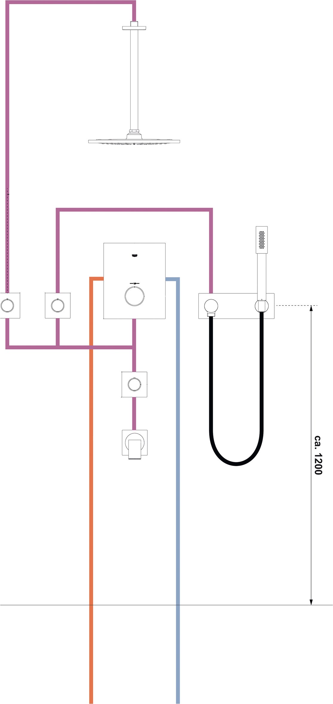 Кронштейн для верхнего душа Grohe Rainshower 28497000 - 5