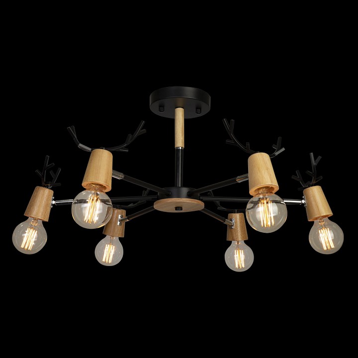 Люстра на штанге Loft it Sven 10024/6 Black - 1