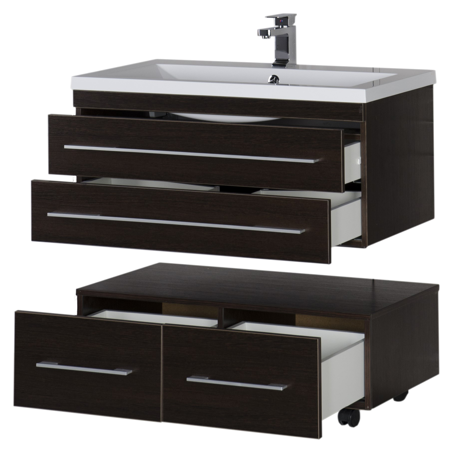 Тумба Aquanet Нота 90 подкатная венге 00170748 - 9