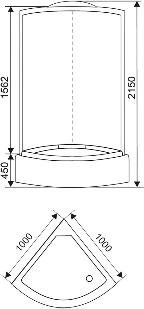 Душевая кабина Arcus 100х100 хром стекло матовое с гидромассажем AS-105-10 - 2