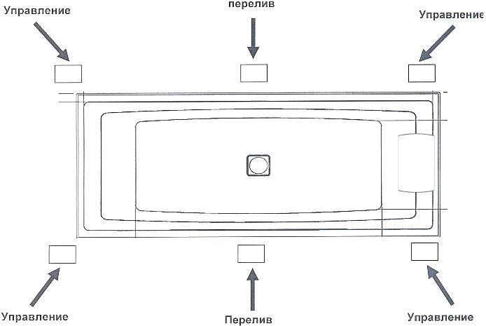 Акриловая ванна Riho Still Square 180x80 подголовник справа B099003005 - 9