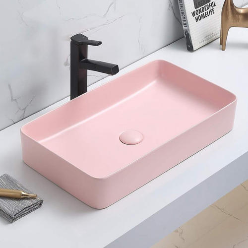 Раковина накладная CeramaLux NC 60.5 см розовый матовый  78189MP-3 - 1