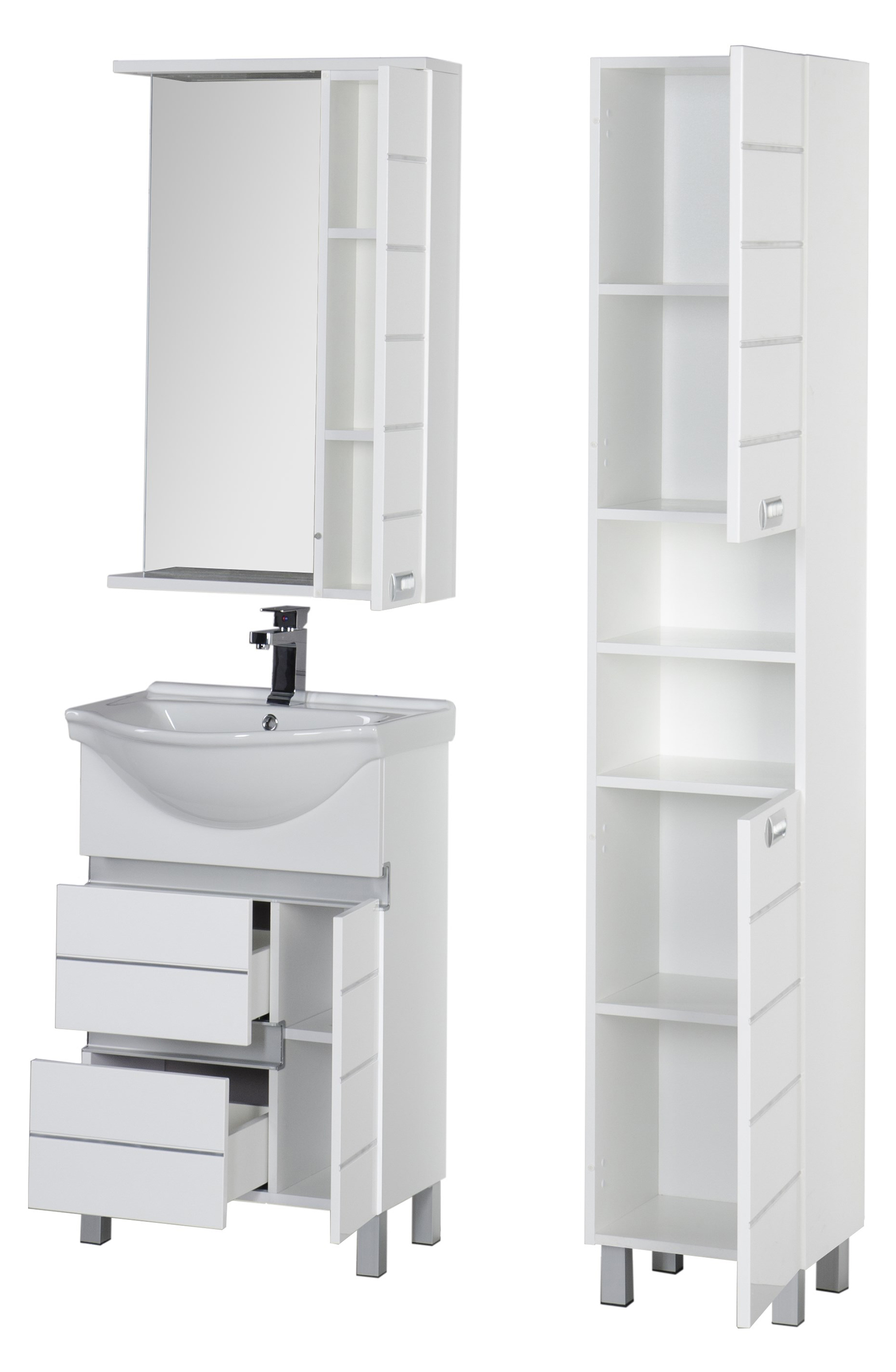 Шкаф-пенал Aquanet Доминика 35 белый 170802 - 9