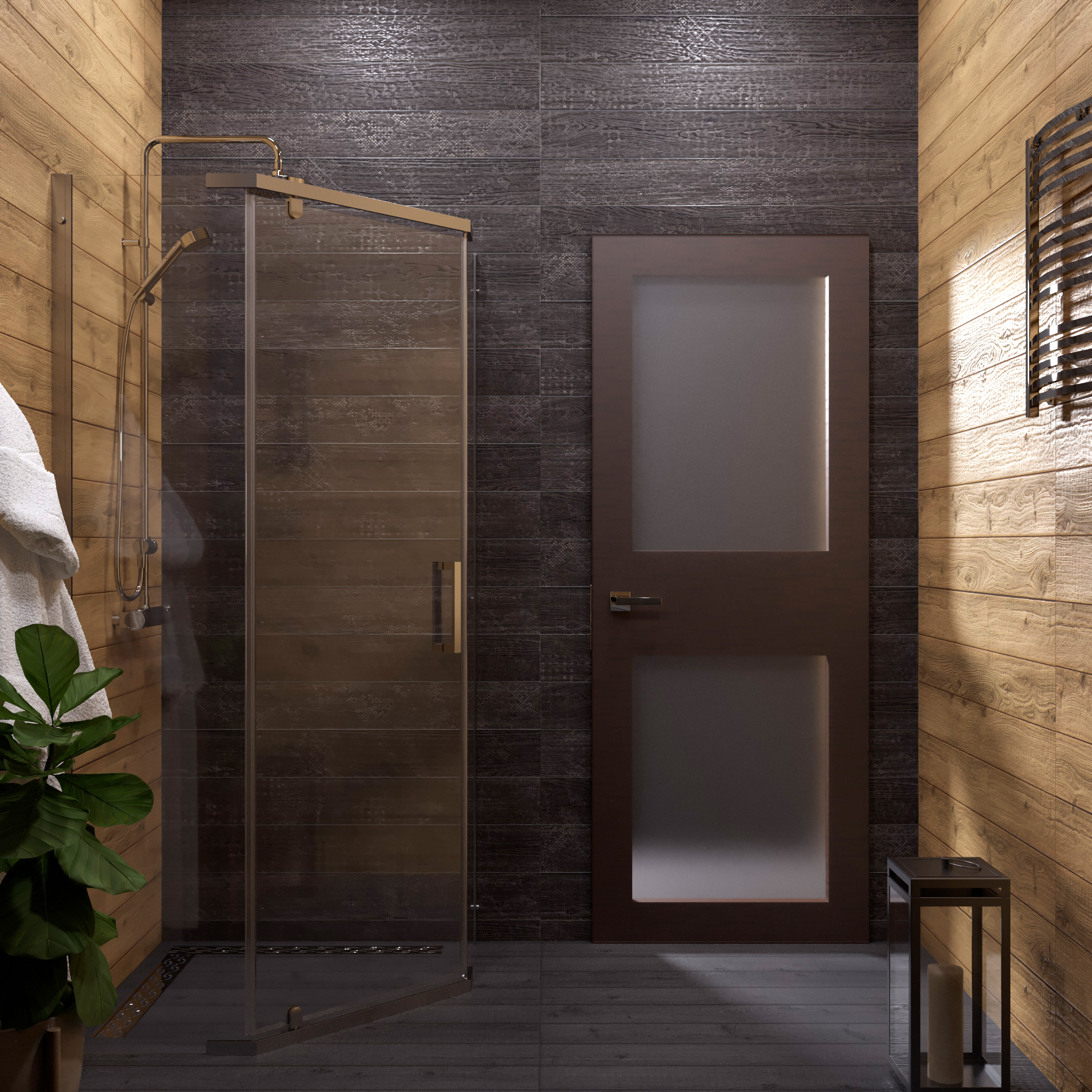 Душевой уголок DIWO Казань 90х90 профиль хром глянцевый Щ0000055601 - 6