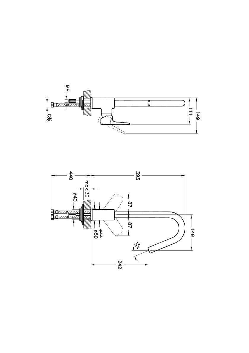 Смеситель для кухонной мойки Vitra X-Line хром  A42115EXP - 1