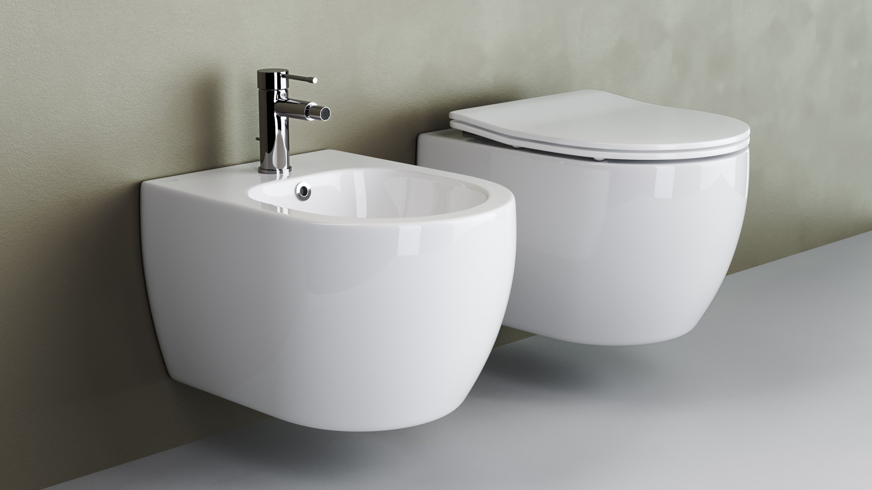 Биде подвесное Ceramica Nova Play CN3002 - 2