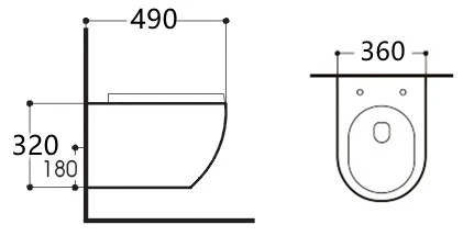 Унитаз подвесной Aquatek Европа 49 белый с сиденьем микролифт  AQ1900-00 - 1