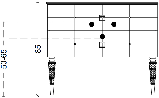 Тумба под раковину Armadi Art Vallessi Avangarde Piazza 100 черный - золото 841-100-BG - 5