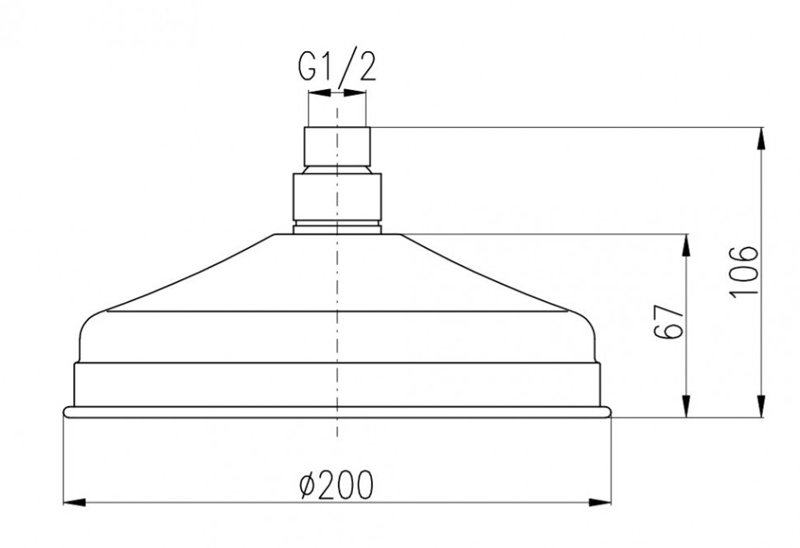 Верхний душ Rav Slezak 20х20 бронза KS0020SM - 1