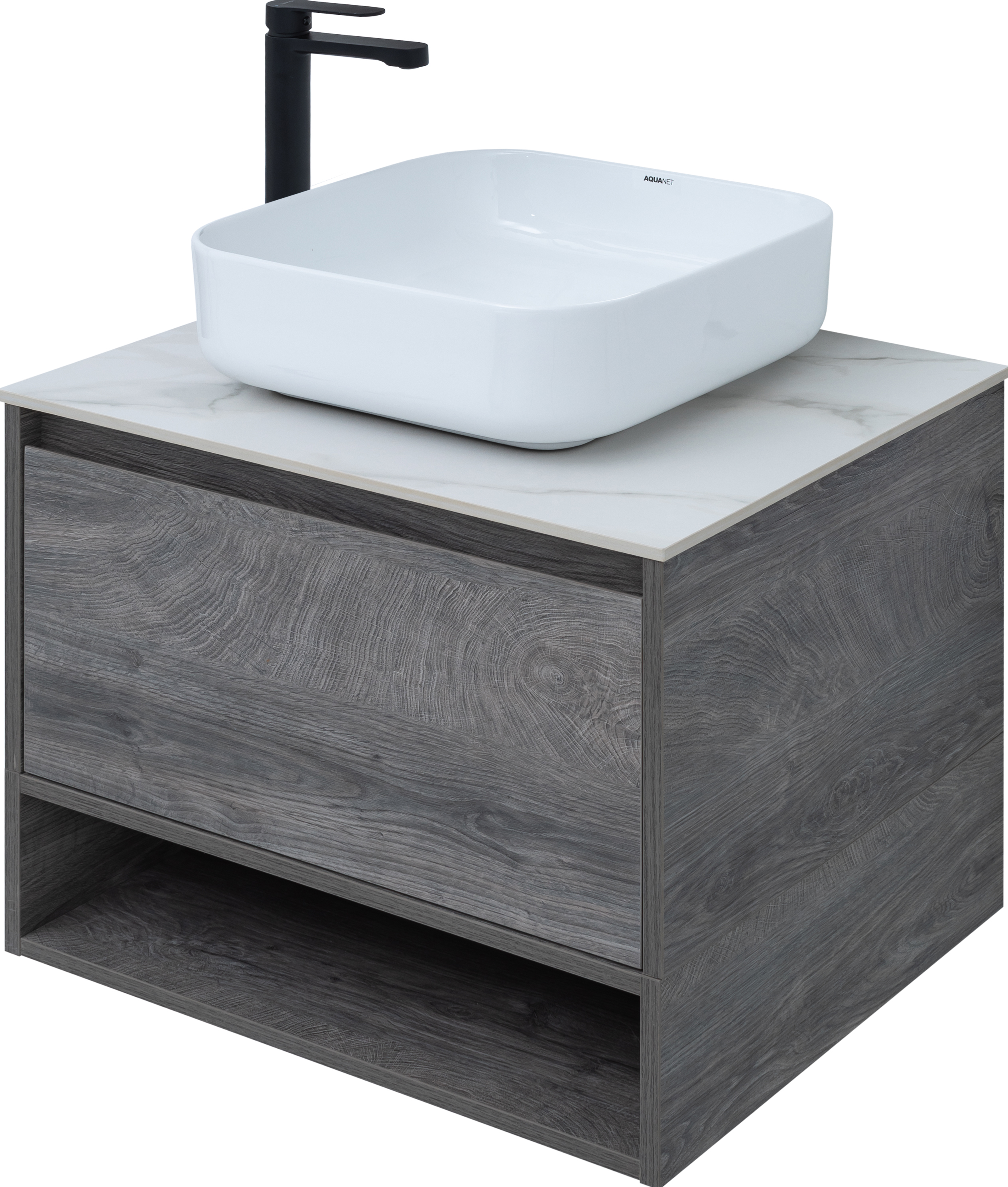 Тумба с раковиной STWORKI Карлстад 60 дуб рошелье, монте тиберио, с отверстием под смеситель в столешнице 425095 - 6