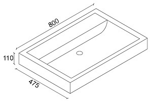 Тумба с раковиной Misty Венера 80 белая глянцевая УТ000001780 - 2