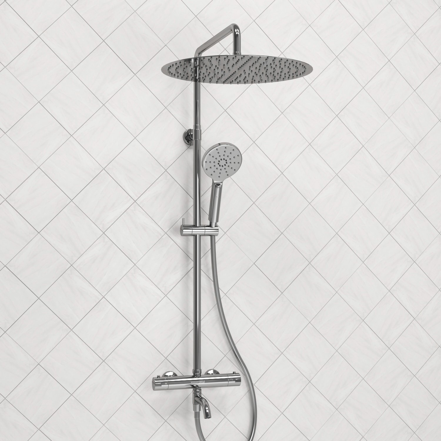 Душевая система WasserKraft 40 с термостатом хром A188.117.127.087.CH Thermo - 1
