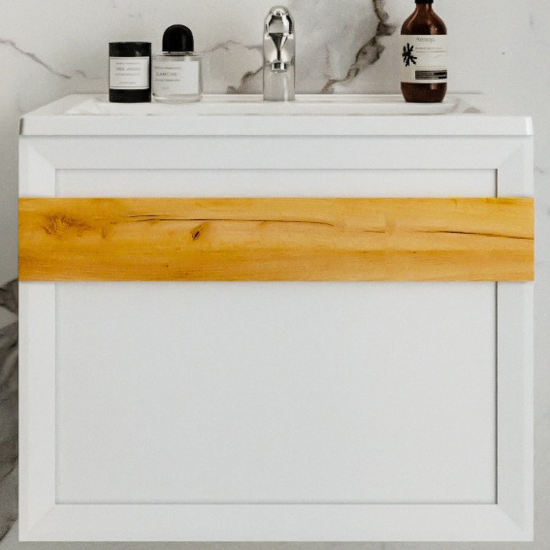 Тумба под раковину Бриклаер Берлин 70 белый глянец  4627125416071 - 0