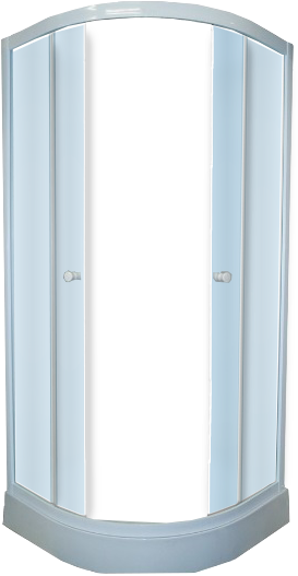 Душевой уголок Parly ZF91 90x90, с поддоном, профиль белый, стекло матовое - 0