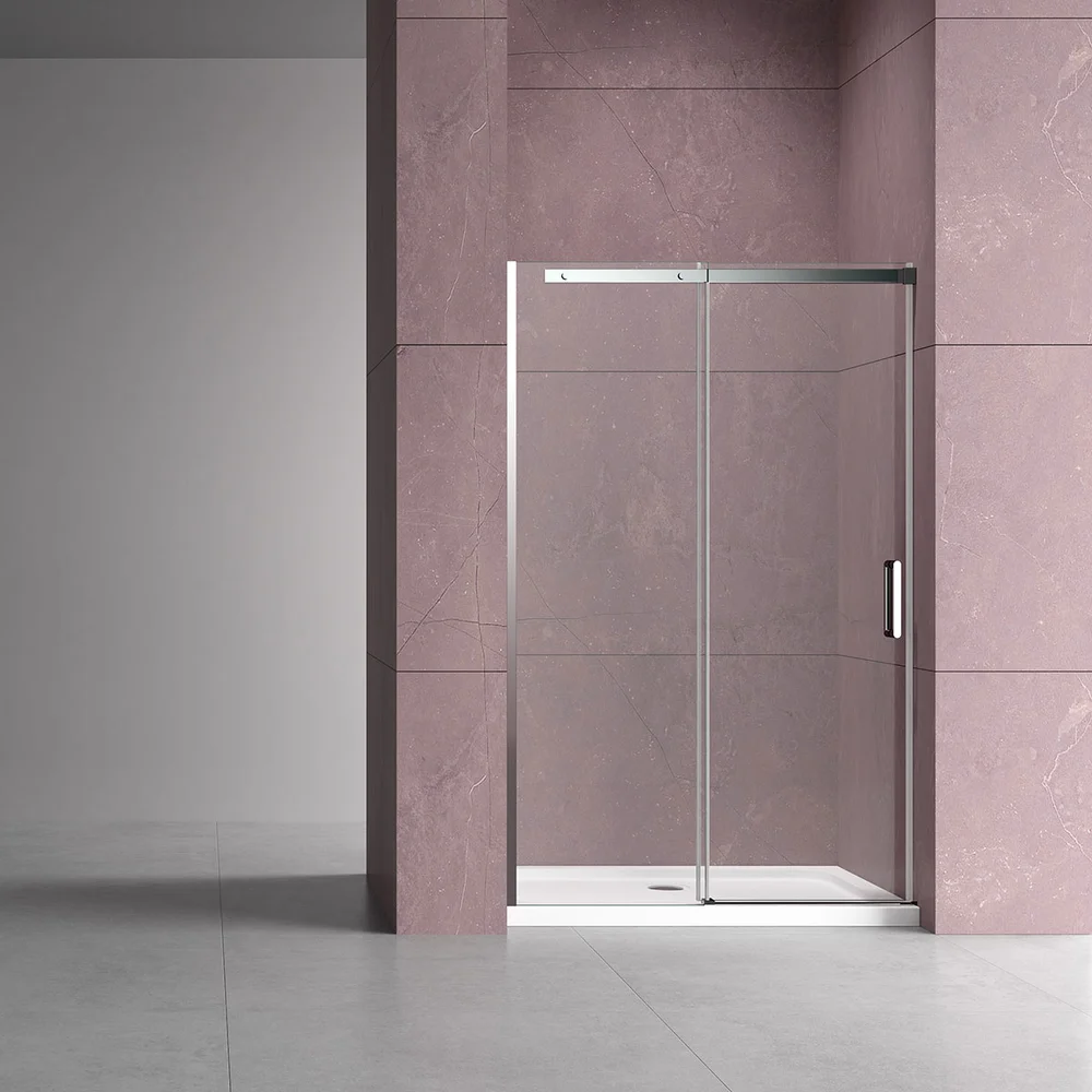 Душевая дверь в нишу Vincea Dice 120х200 профиль хром стекло прозрачное VDS-4D120CL - 1