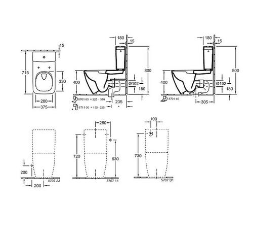 Чаша для напольного унитаза Villeroy&Boch Venticello белая 4612R001 - 3