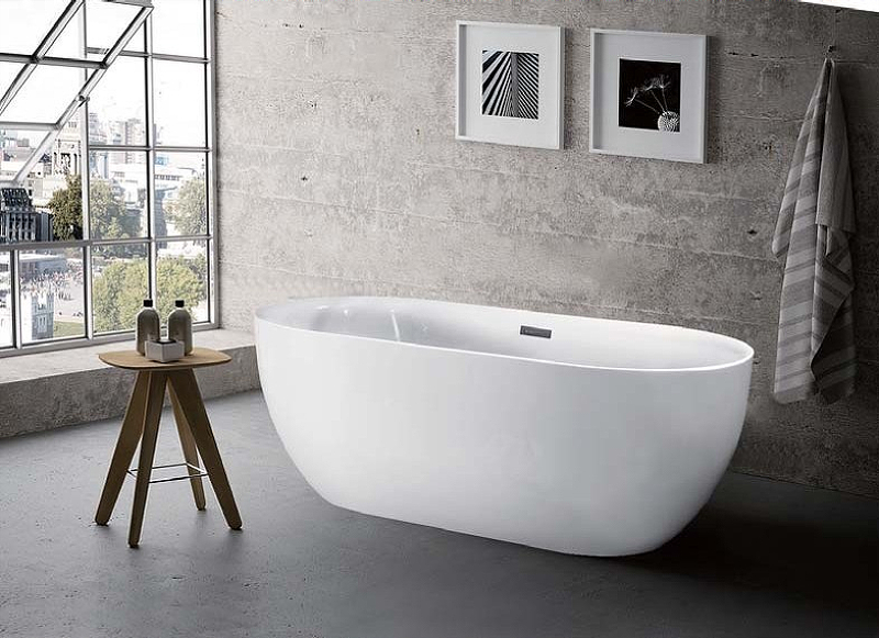 Акриловая ванна Aquatek Афина 170х78 белый с ножками и сливом-переливом  AQ-44778 - 2