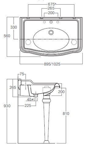 Подвесная раковина Simas Arcade  AR864 - 1