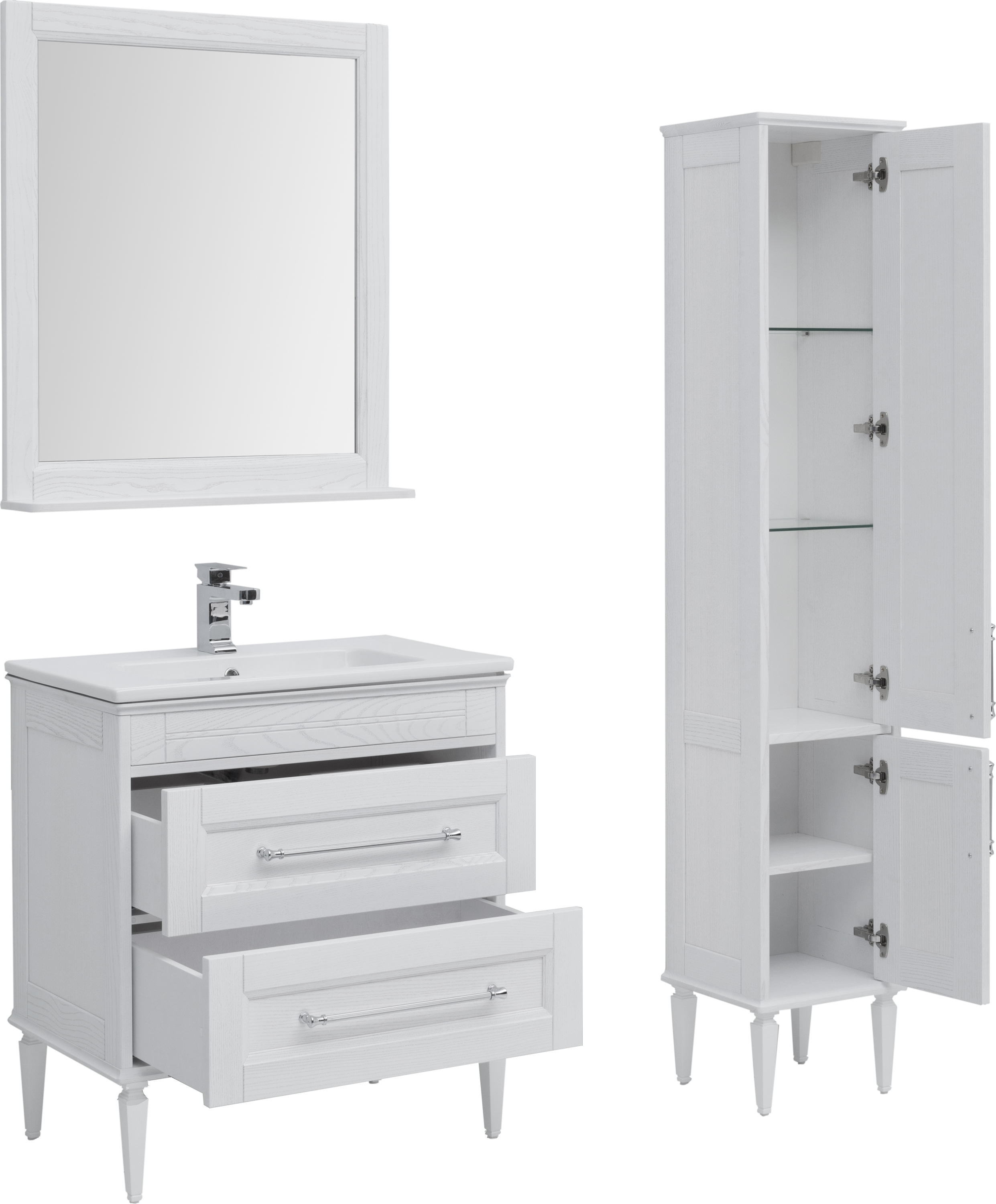 Тумба с раковиной Aquanet Бостон 80 ясень 00206551 - 2