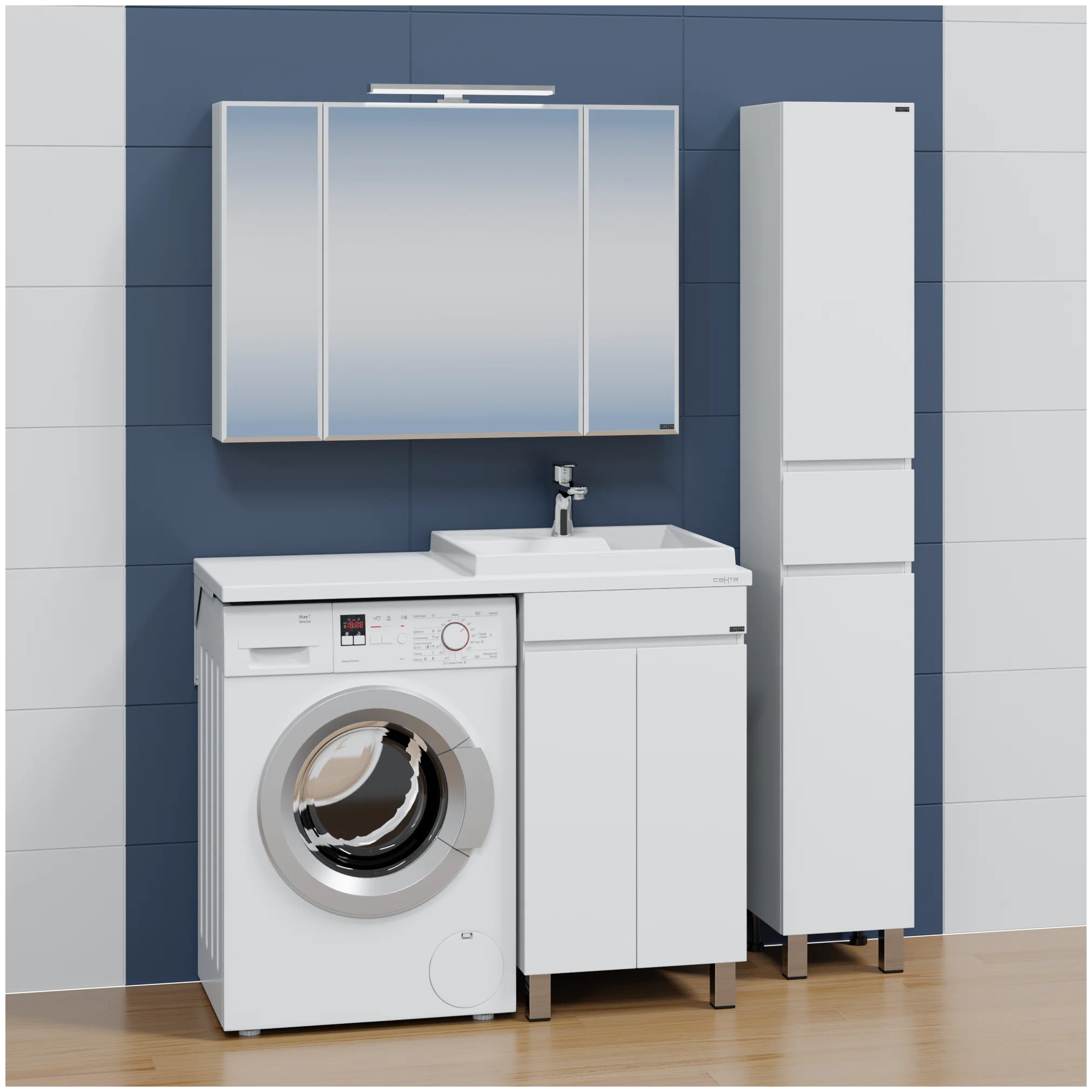 Раковина над стиральной машиной Санта Юпитер 110 R белый 900132 - 5