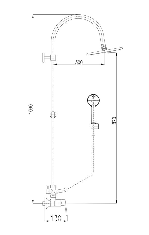 Rav slezak Colorado Душевая стойка CO182.5/3BC - 1