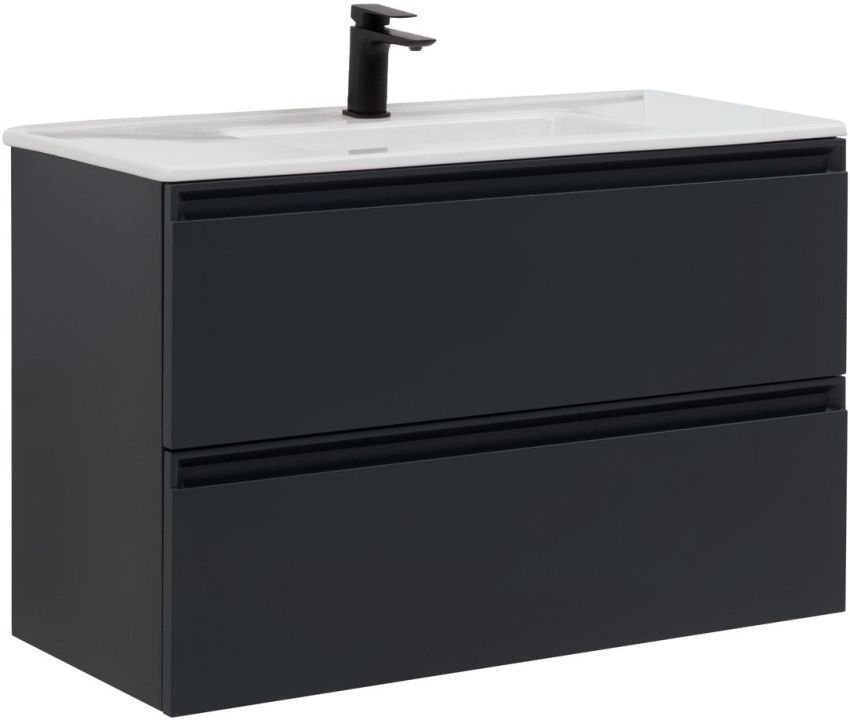 Тумба под раковину Allen Brau Eclipse 100 черный матовый 1.E1003.AM - 0
