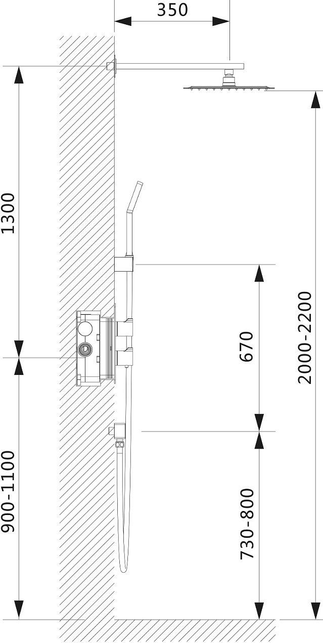 Душевая система встроенная с термостатом Timo Petruma SX-5159/00SM хром - 4