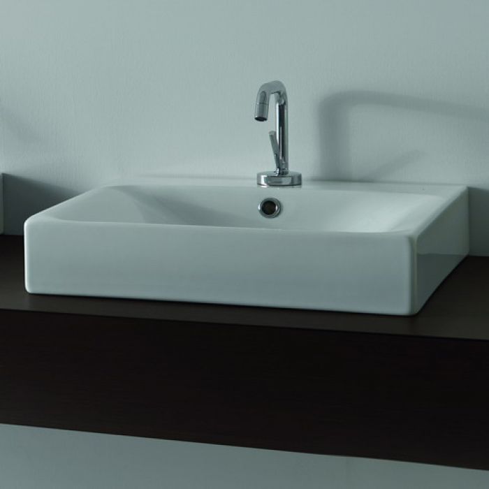 KERASAN Cento раковина 50х45см подвесная/накладная,с 1 отв под смеситель, цвет белый 353001*1 - 0