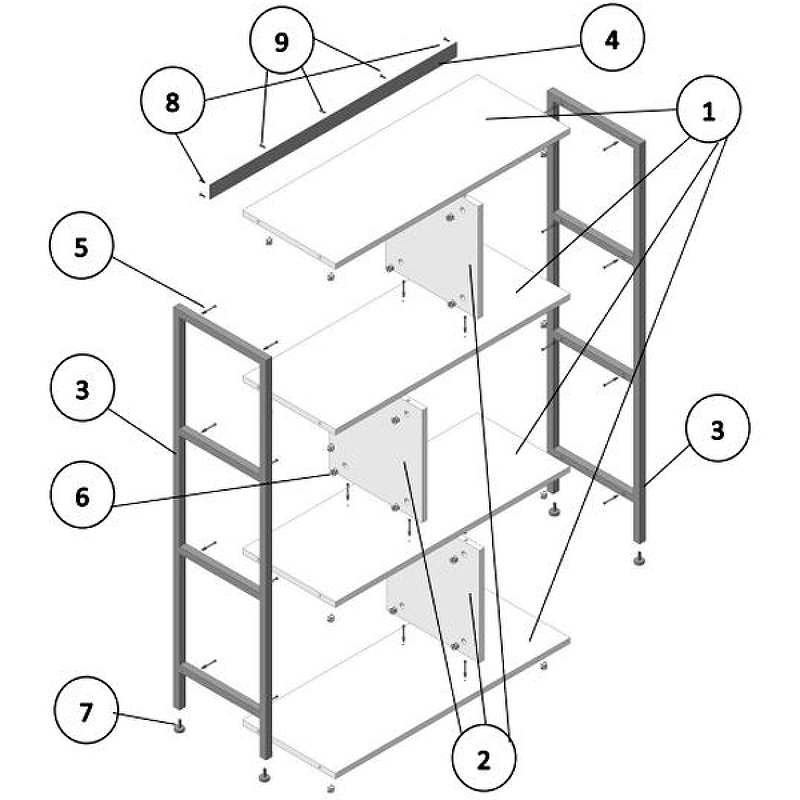 Шкаф Sanflor Лофт 80 черный муар  С08090 - 2