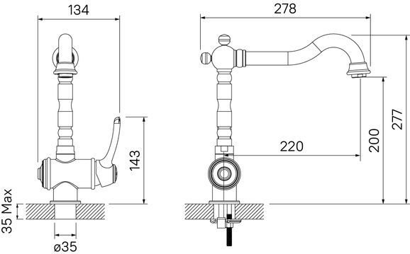 Смеситель Iddis Oldie OLDYGL0i05 для кухонной мойки - 2