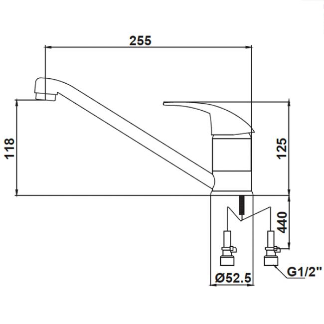 Смеситель Kaiser Magistro 14133-6 для кухонной мойки, песочный - 1