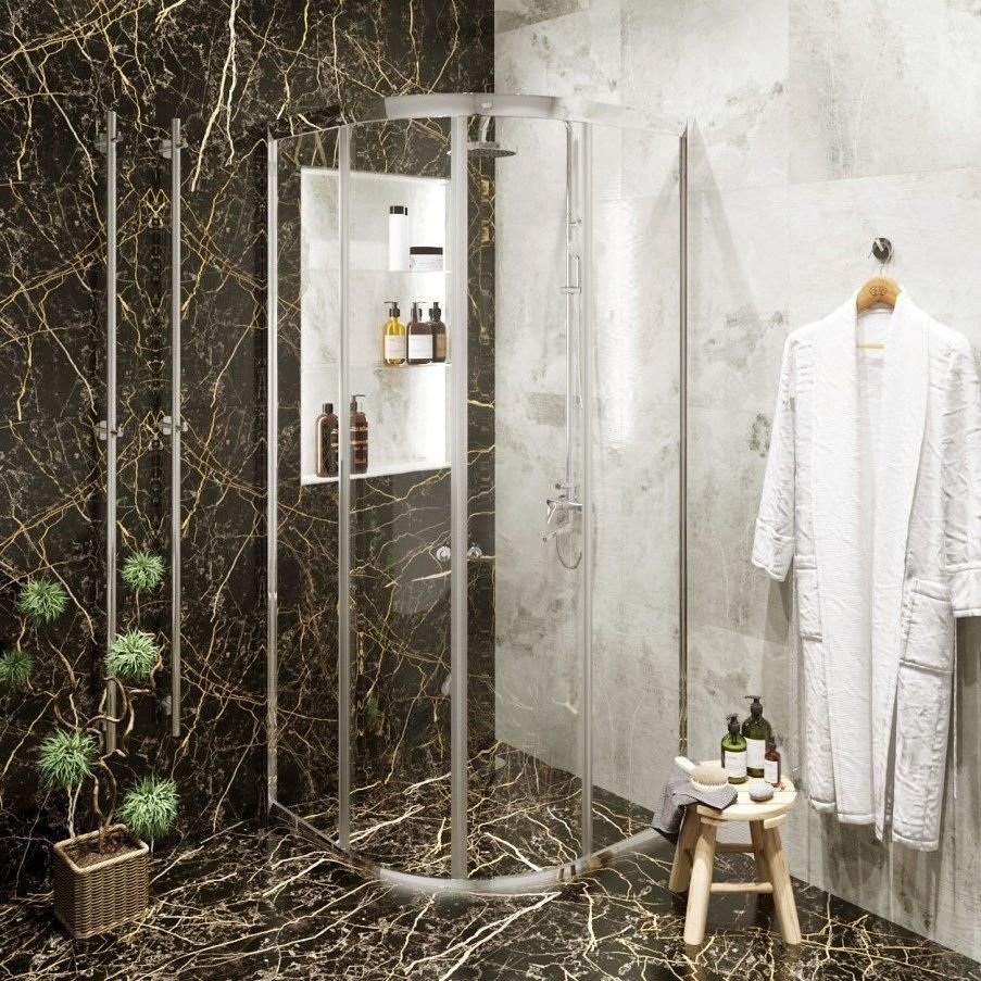 Душевой уголок Agger A01 080TCR/G 80х80, прозрачное стекло A01-080TCR/G - 0