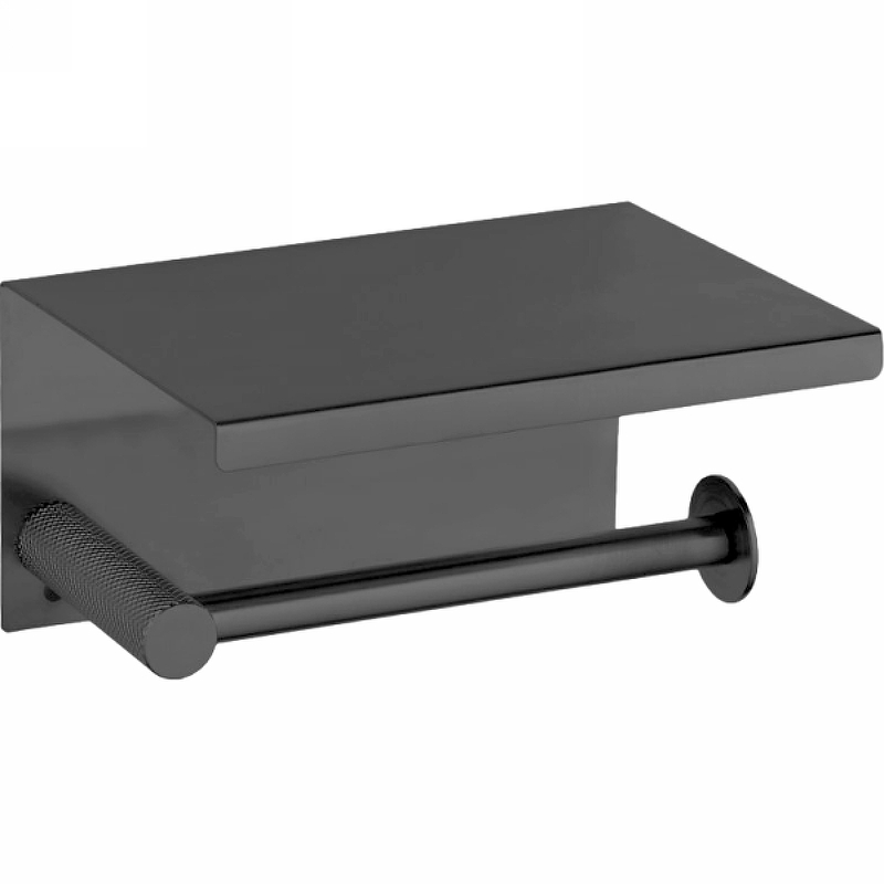 Держатель туалетной бумаги Boheme Uno темный хром матовый 10971-GM - 0