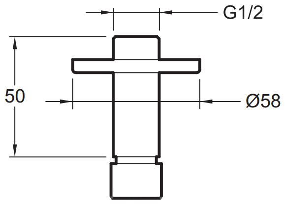 Кронштейн для верхнего душа Jacob Delafon Eo E889-CP - 1
