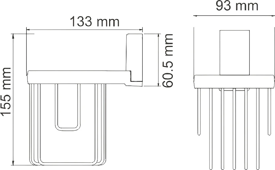 Держатель освежителя воздуха Wasserkraft Abens черный матовый K-3245 - 2