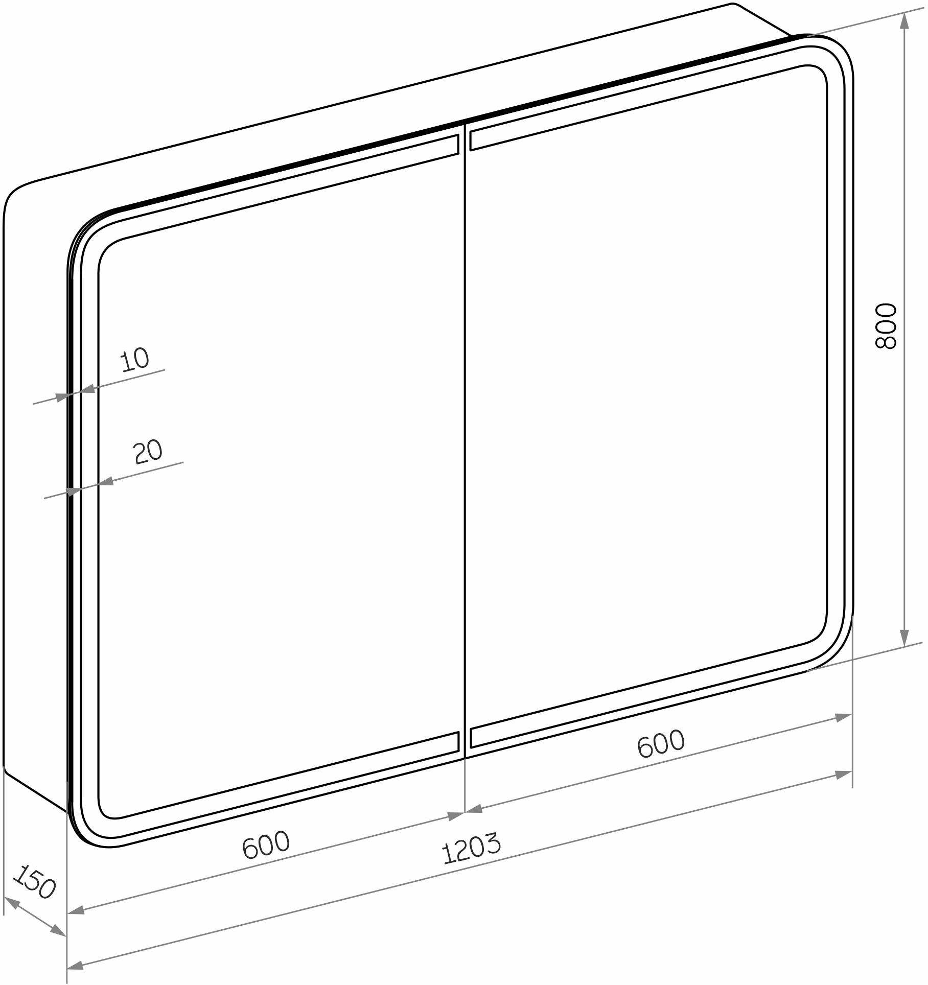 Мебель для ванной STWORKI Берген 122 серая 566066 - 8