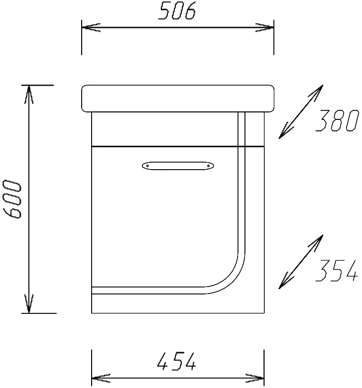 Тумба с раковиной Onika Ирис 50 белый  - 6
