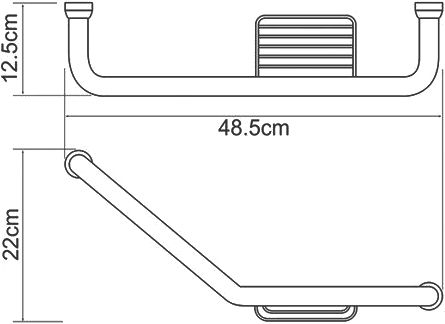 Поручень Wasserkraft K-1077Right с мыльницей - 3