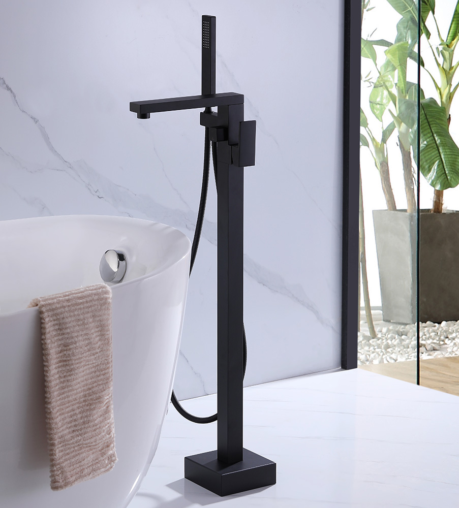 Смеситель для ванны и душа напольный Abber Daheim  AF8215B - 1