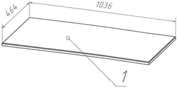 Столешница Бриклаер Адель 105 белый глянцевый  4627125413902 - 3