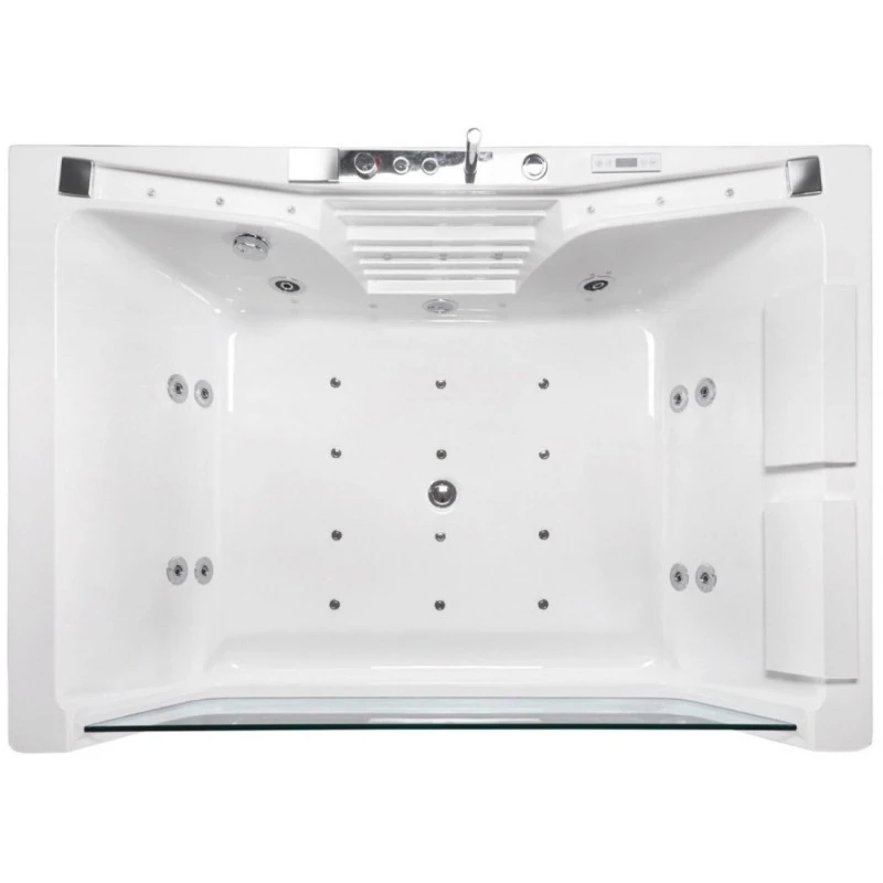 Акриловая ванна Frank 170х120 белая с гидромассажем 2017439109 - 0