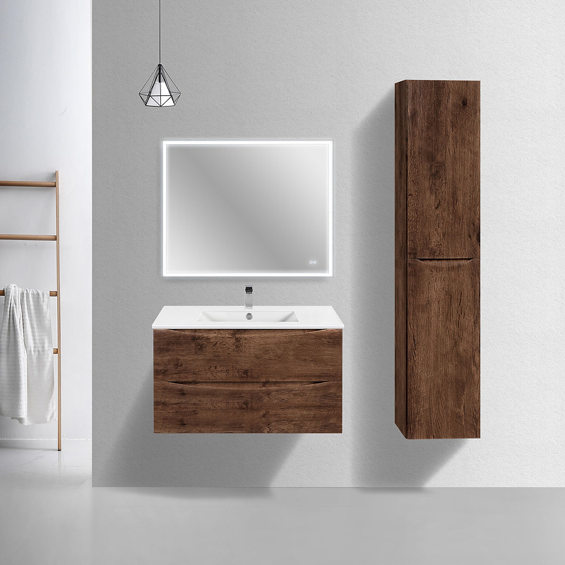 Тумба под раковину Vincea Mia Slim 90 темное дерево VMC-2MC900S1RW - 1