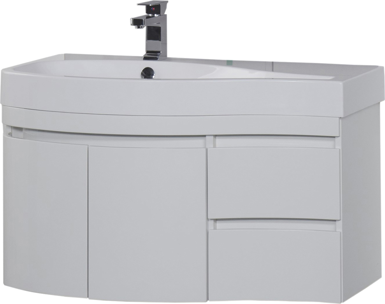 Тумба с раковиной Aquanet Сопрано 2-95  белая L 169631 - 0