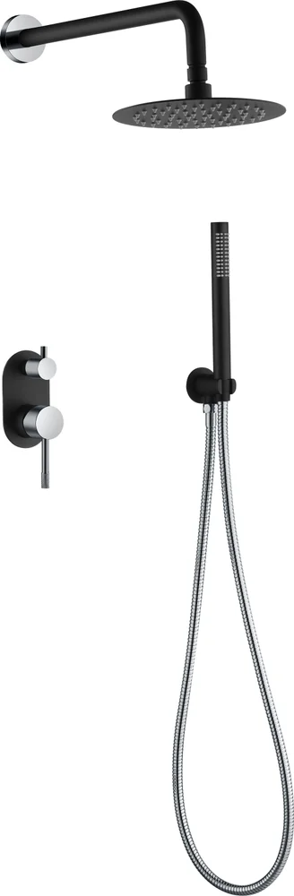 Душевой комплект Boheme Uno черный, хром  464-BCR - 0