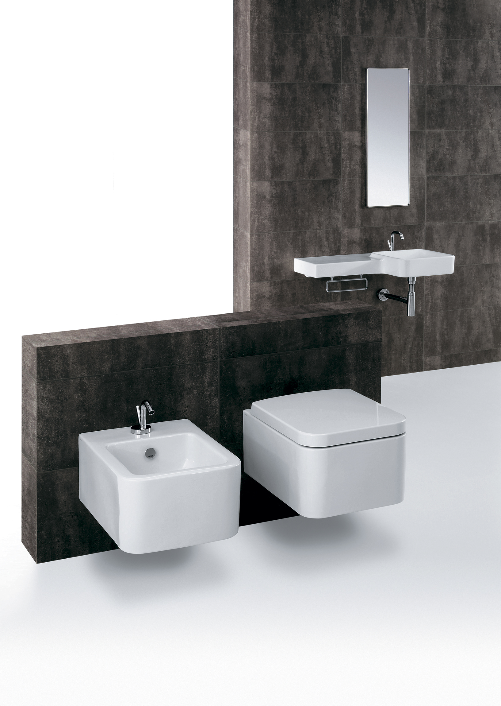 Унитаз подвесной Simas Flow с крышкой, белый (FL63) - 1