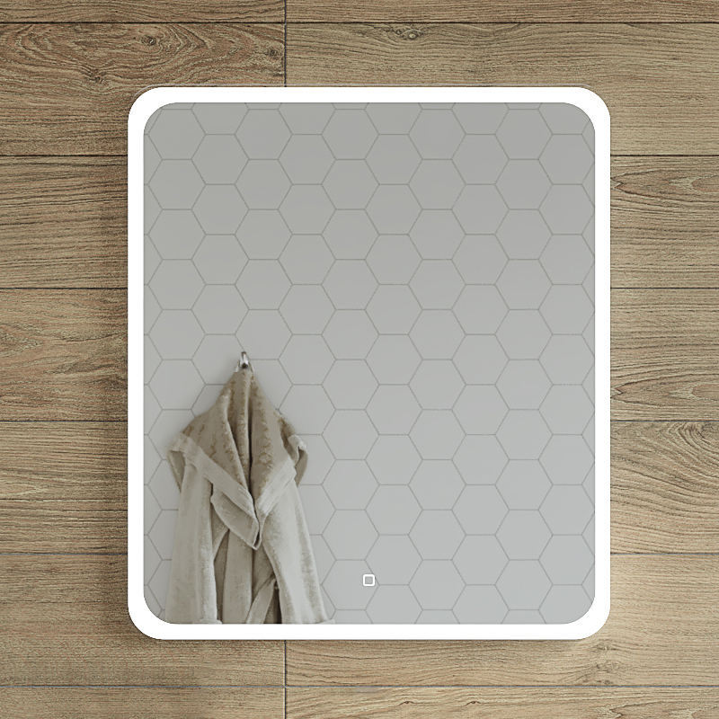 Зеркало STWORKI Монтре 70 с подсветкой, сенсор на зеркале, настенное, прямоугольное, российское Мон.02.70/W - 0