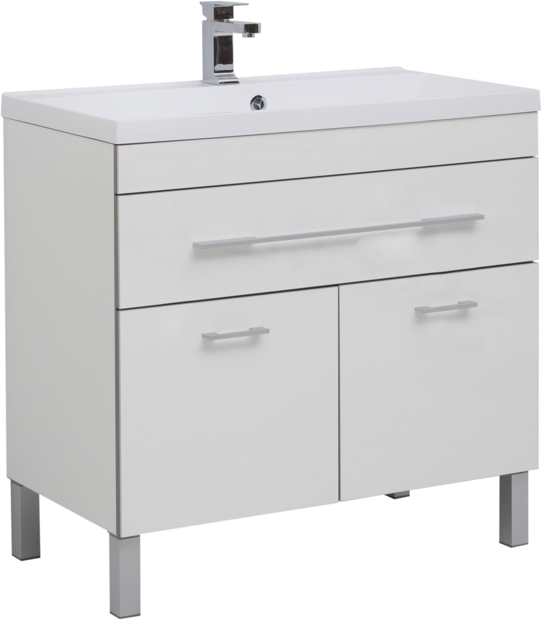 Мебель для ванной Aquanet Верона 90 белая, 1 ящик, 2 двери - 1