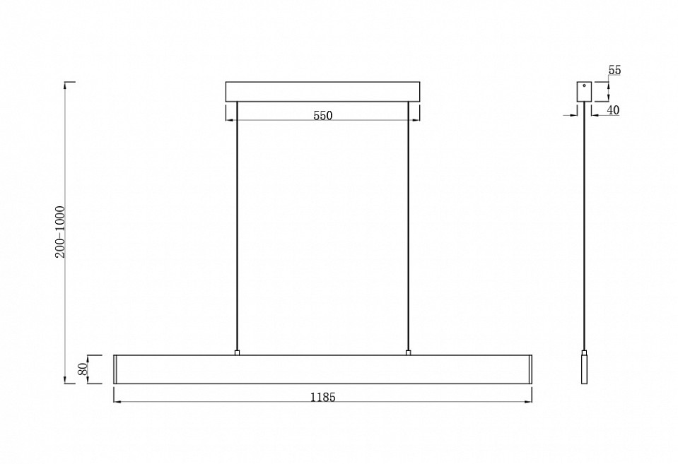 Подвесной светодиодный светильник Maytoni Step P010PL-L30G4K - 2