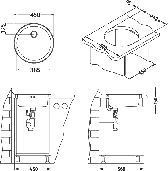 Мойка кухонная Alveus Form 10 1009130 - 3