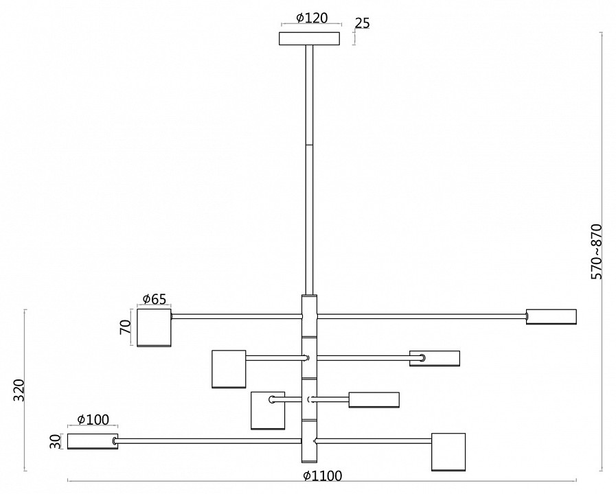 Подвесная люстра F-promo Ducan 3094-8P - 1